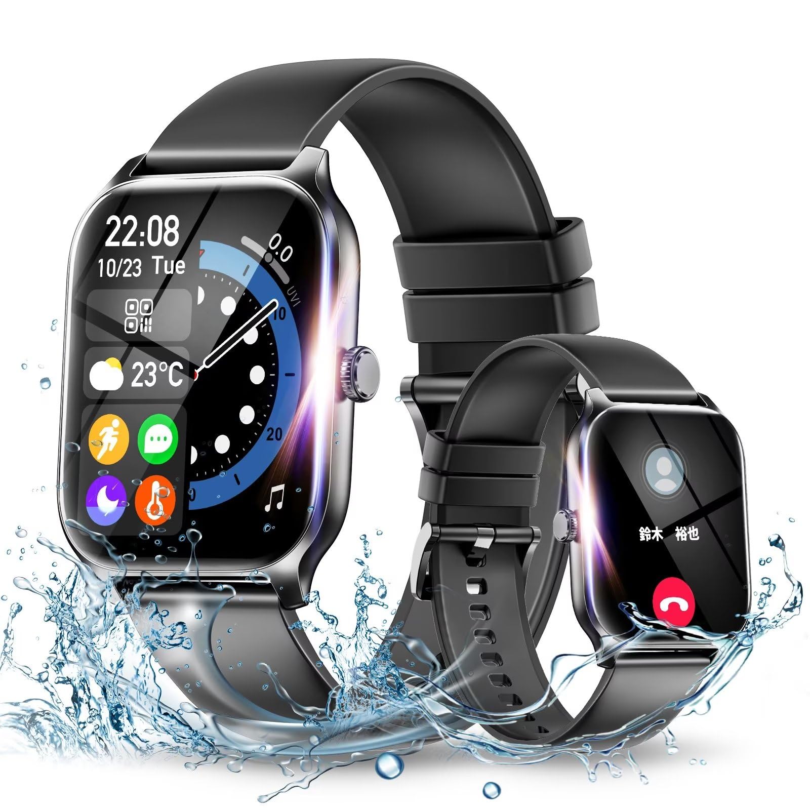 ޡȥå2023ǯо 2.02̡Smart Watch Bluetooth5.3õǽ 忮 å LINEʤɥץ 100¿ʱư⡼ ʸץޥ ư̷ ӻ   ŷͽ  ꡼ GPSǽ ŷͽ ܳФޤ