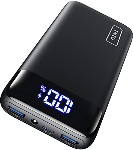 INIU モバイルバッテリー 20000mAh 大容量 急速充電 22.5W PD 3.0 QC 4.0 [3台同時充電 LEDライト付き 残量表示 PSE認証済] USB C モバイル バッテリー 携帯充電器 アウトドア/防災/緊急用などの必携品 iPhone 15 14 13 Pro Max Samsung Xiaomi OPPO Sony Google iPad A