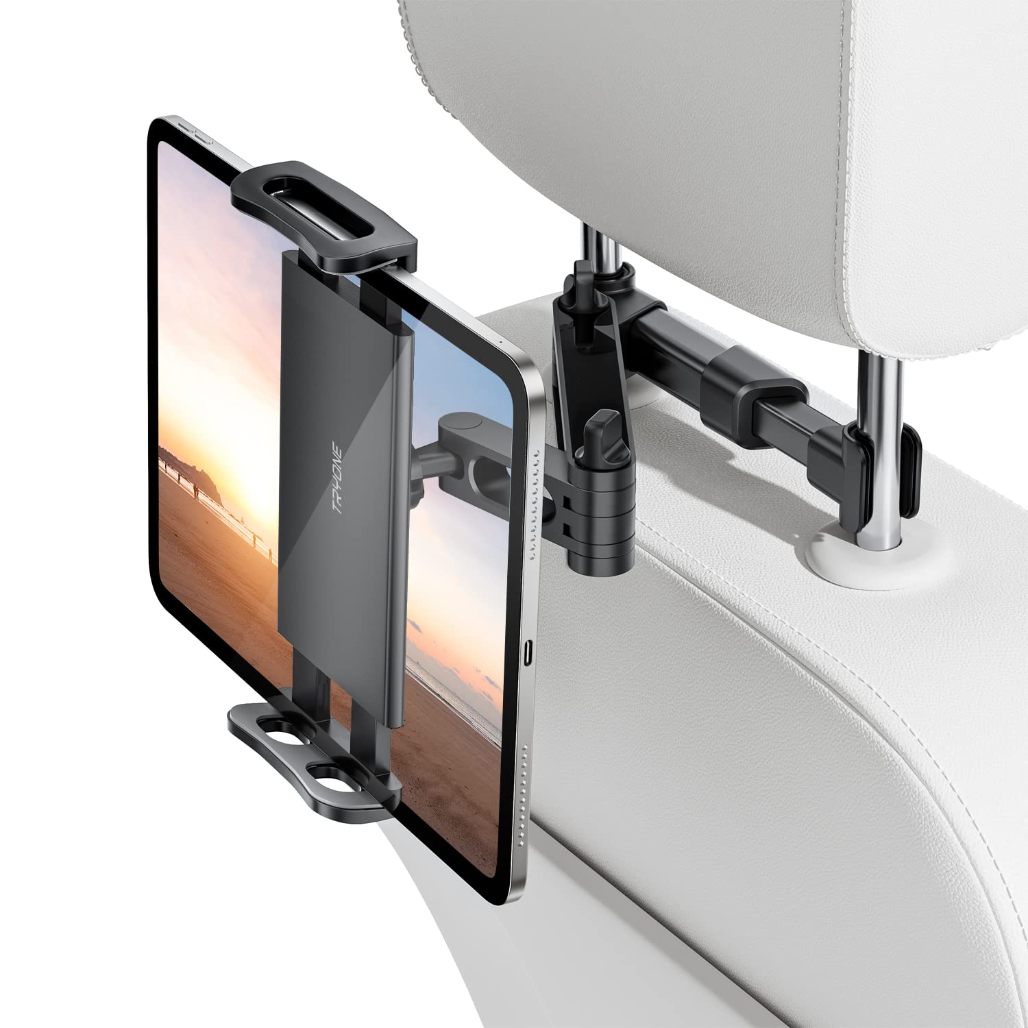 【2024年版】TRYONE タブレット ホルダー 車載ホルダー ヘッドレスト ホルダー 伸縮アームスタンド スマホ ホルダー ヘッドレスト バーの適用幅範囲12cm~15cm 後部座席用4.7-11"のNintendo Switch/iPad 2/3/4/mini/air/Galaxy Tab/Google Nexusn対応（黒）