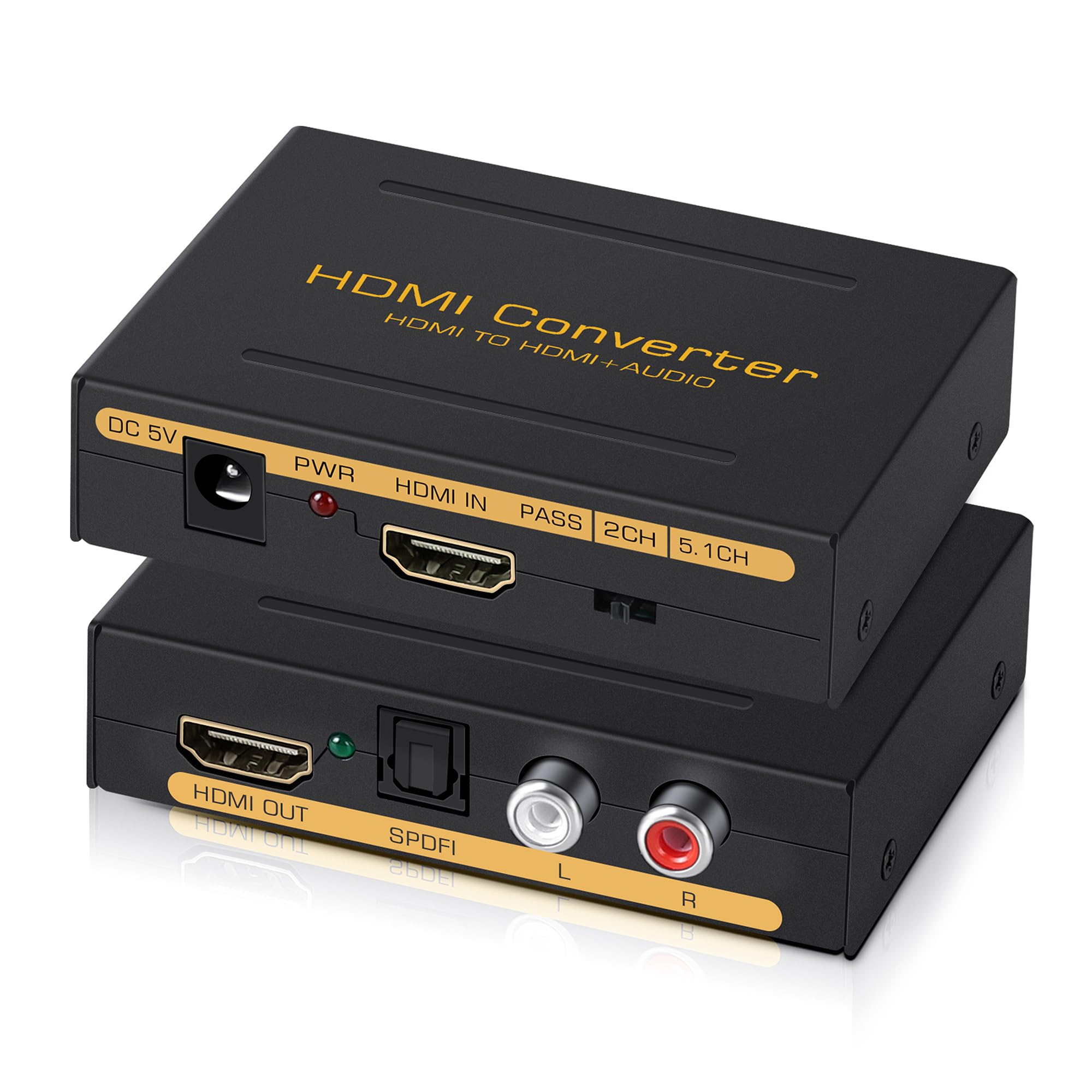 商品情報商品の説明主な仕様 ?【HDMI音声分離機】 本avedio links HDMI音声分離器は、HDMI信号から音声信号を抽出して、光デジタル（Optical）、アナログ音声（RCA）に分配して出力することができます。音声出力自体がない表示装置（例えばモニター）に非常に適しており、アンプ、サウンドバー、スピーカーやヘッドフォンと接続して音声出力を行うことができます。オーディオ信号分離の同期を実現し、音声ビデオ伝送のハイビジョンとロスフリーを確保できます。br?【4K@30Hz高解像度対応】 HDMIオーディオ分離器4K(3840×2160)＠30Hz の高画質映像を表示することができます。フルHD 1080P、3D、および36ビットのディープカラーをサポートします。高性能、遅延なし、画像と音質の損失ない映像を楽しめます。高画質の映像と高音質の音声を同時に楽しむことができます。ご注意：テレビからの入力で音声分離は出来ません。br?【3つのオーディオモード】 音声出力分離器のオーディオモードには、PASS、2.0CH、5.1CH三の音声モードがあります。Pass：ソース機器からのHDMI音声信号を本hdmi rca 分離器に経由してそのままに出力します。2CH：PCM、LPCM、ステレオオーディオフォーマットのみ対応しています。ご利用のモニター/アンプ/スピーカーが5.1CHに未対応の場合、このモードに選べてください。5.1CH：モニタ/アンプ/スピーカーも5.1 CHに対応できることが必要です。br?【幅広い互換性】 このHDMI 音声分離はほとんどのデバイスと互換性があります。 HDMI入力：Blu-rayプレーヤー、DVD、HDプレーヤー、 Fire TV、Apple TV、PS3 / 4 Pro、Xbox、PC /ラップトップ、HDカメラ、Chromecast、Fire Stick、Roku、HDDVRなど。 HDMI出力：フルHD TV、モニター、プロジェクター。オーディオ出力：スピーカー、アンプ、サウンドバーまたはその他のサウンドシステム。br?【1年間の保証とアフターサービス】-4K HDMI音声分離器 x 1、5V / 1A DC電源アダプター x 1、取扱説明書 x 1。注：ご不明な点がございましたら、お気軽にお問い合わせください。24時間以内に最速かつ最も効率的なサービスを提供します。