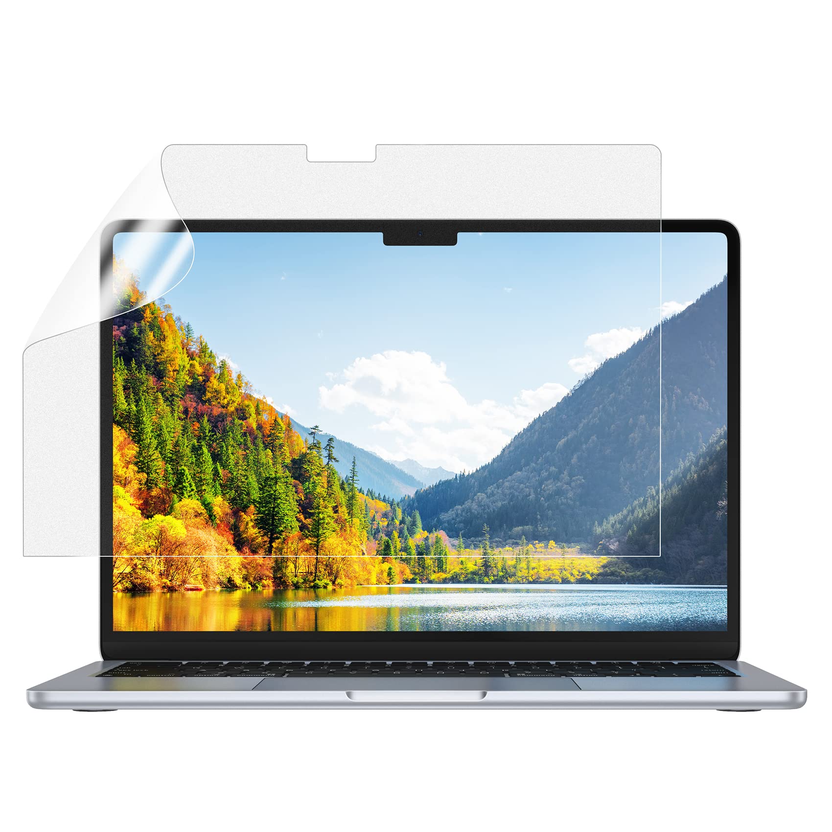 【送料無料】NIMASO アンチグレア フィルム MacBook Air M3 / M2 / M1チップ + MacBook Pro M3 / M2 / M1チップ 13 / 14 / 15インチ対応 液晶 保護 フィルム マットタイプ 反射低減 指紋防止 (13.6インチ(Air M2 / M3))