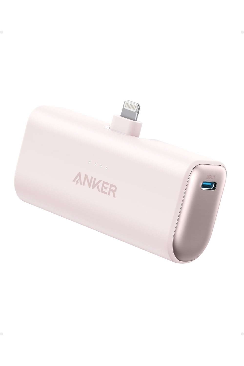 Anker モバイルバッテリー Anker Nano Power Bank (12W, Built-In Lightning Connector) (モバイルバッテリー 5000mAh 小型コンパクト)【MFi認証済/PowerIQ搭載/ライトニング端子一体型】 iPhone 14 / 13 / 12 シリーズ (ピンク)