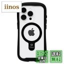 iFace Reflection Magnetic iPhone 15 Pro ケース MagSafe 対応 クリア 強化ガラス (ブラック)【アイフェイス アイフォン15pro 用 iphone15プロ 用 カバー マグセーフ 耐衝撃 透明 ストラップホール】