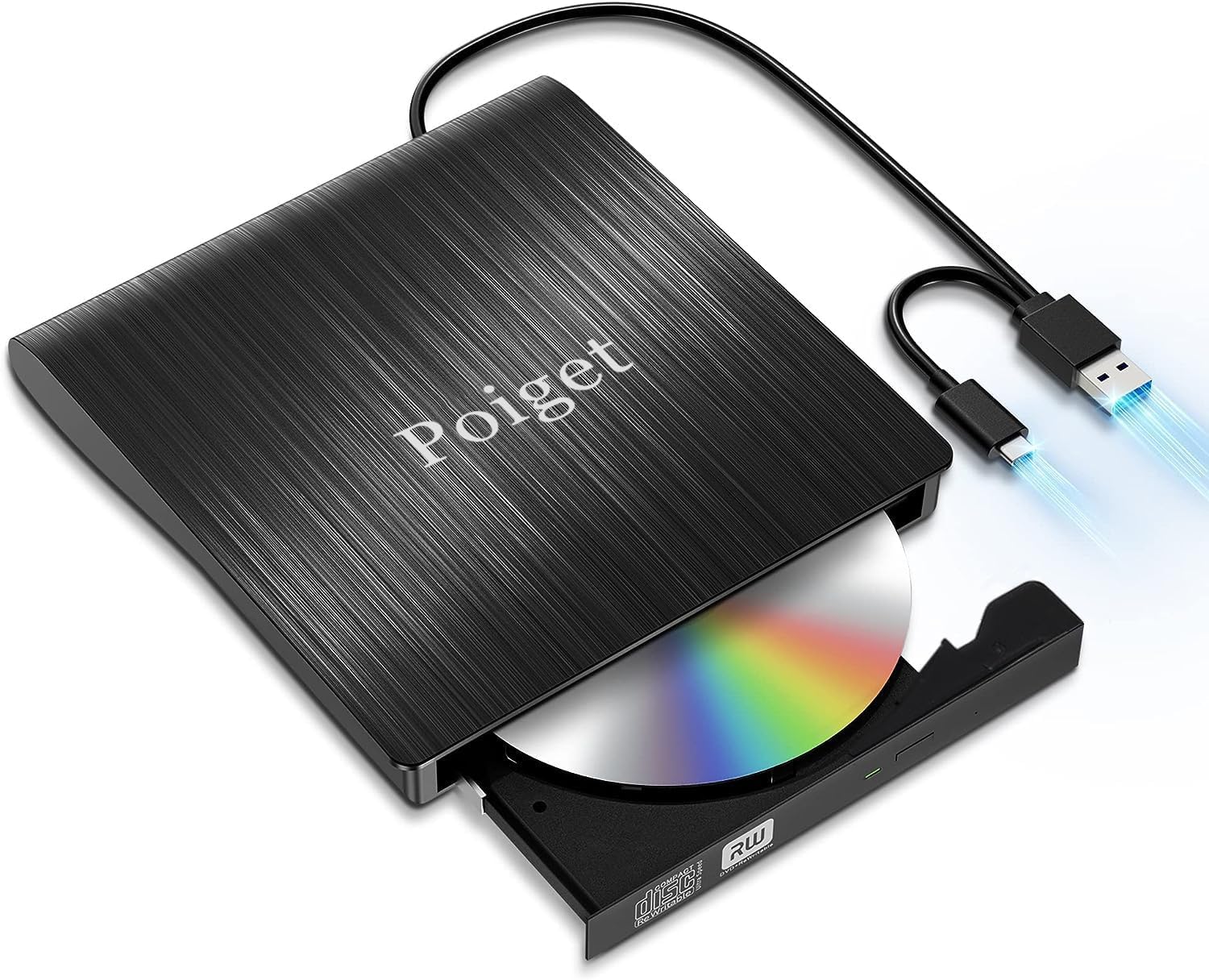 【2023新登場】Poiget CD/DVDドライブ 外