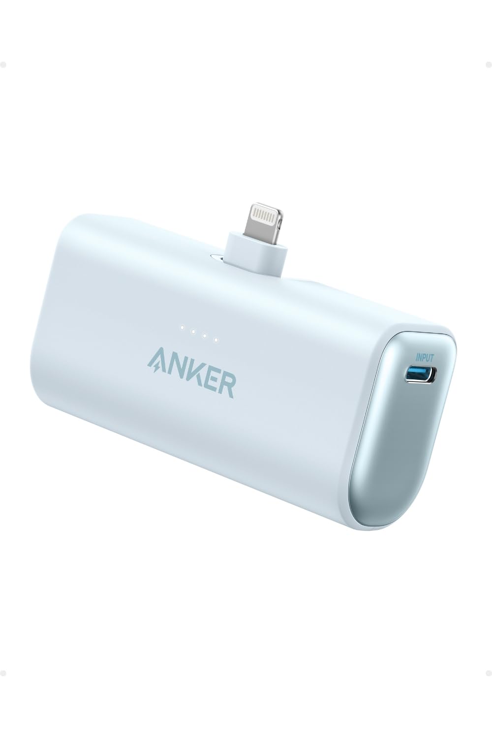 Anker モバイルバッテリー Anker Nano Power Bank (12W, Built-In Lightning Connector) (モバイルバッテリー 5000mAh 小型コンパクト)【MFi認証済/PowerIQ搭載/ライトニング端子一体型】 iPhone 14 / 13 / 12 シリーズ (ブルー)