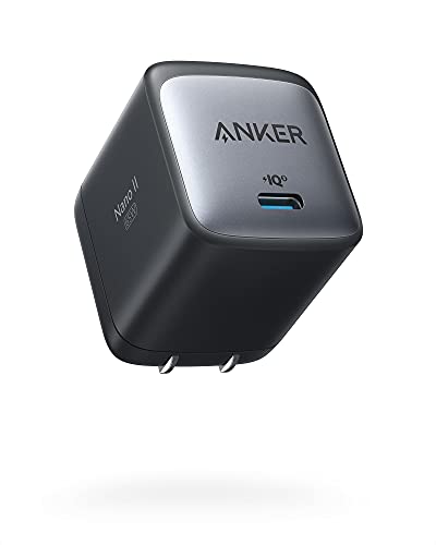 Anker Nano II 65W (PD 充電器 USB-C)【独自技術Anker GaN II採用/PD対応/PSE技術基準適合/折りたたみ式プラグ】MacBook PD対応Windows PC iPad iPhone Galaxy Android スマートフォン ノートPC 各種 その他機器対応 (ブラック)