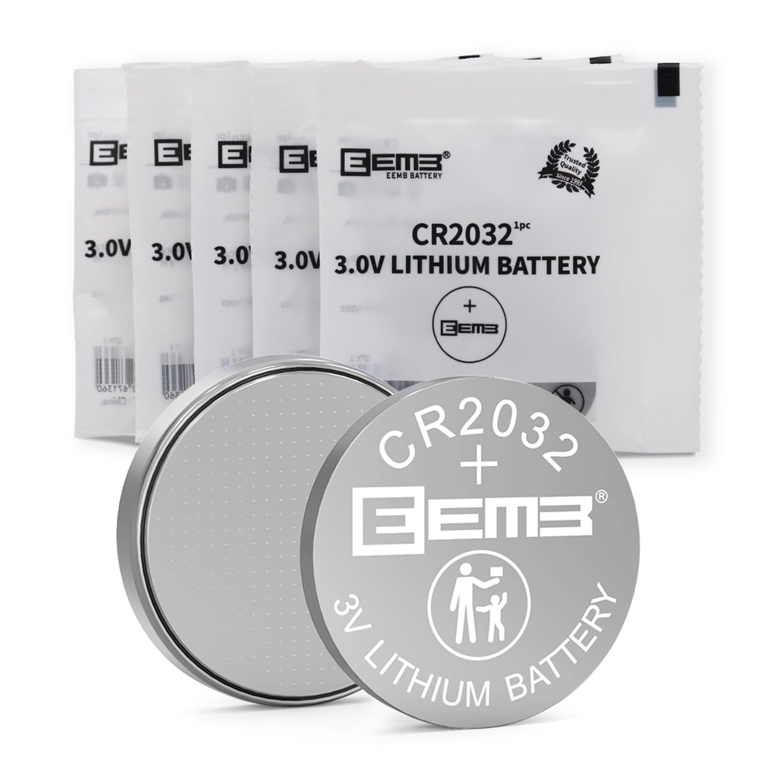 EEMB 5個 CR2032 ボタン電池 3V 電池 cr2032 リチウム電池（DL2032 ECR2032 LM2032）リモコン、腕時計..
