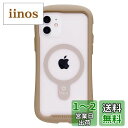 【送料無料】iFace Reflection Magnetic iPhone 12/12 Pro ケース MagSafe 対応 クリア 強化ガラス (ベージュ)【アイフェイス アイフォン12 アイフォン12Pro マグセーフ 透明 カバー 耐衝撃 ストラップホール付き】