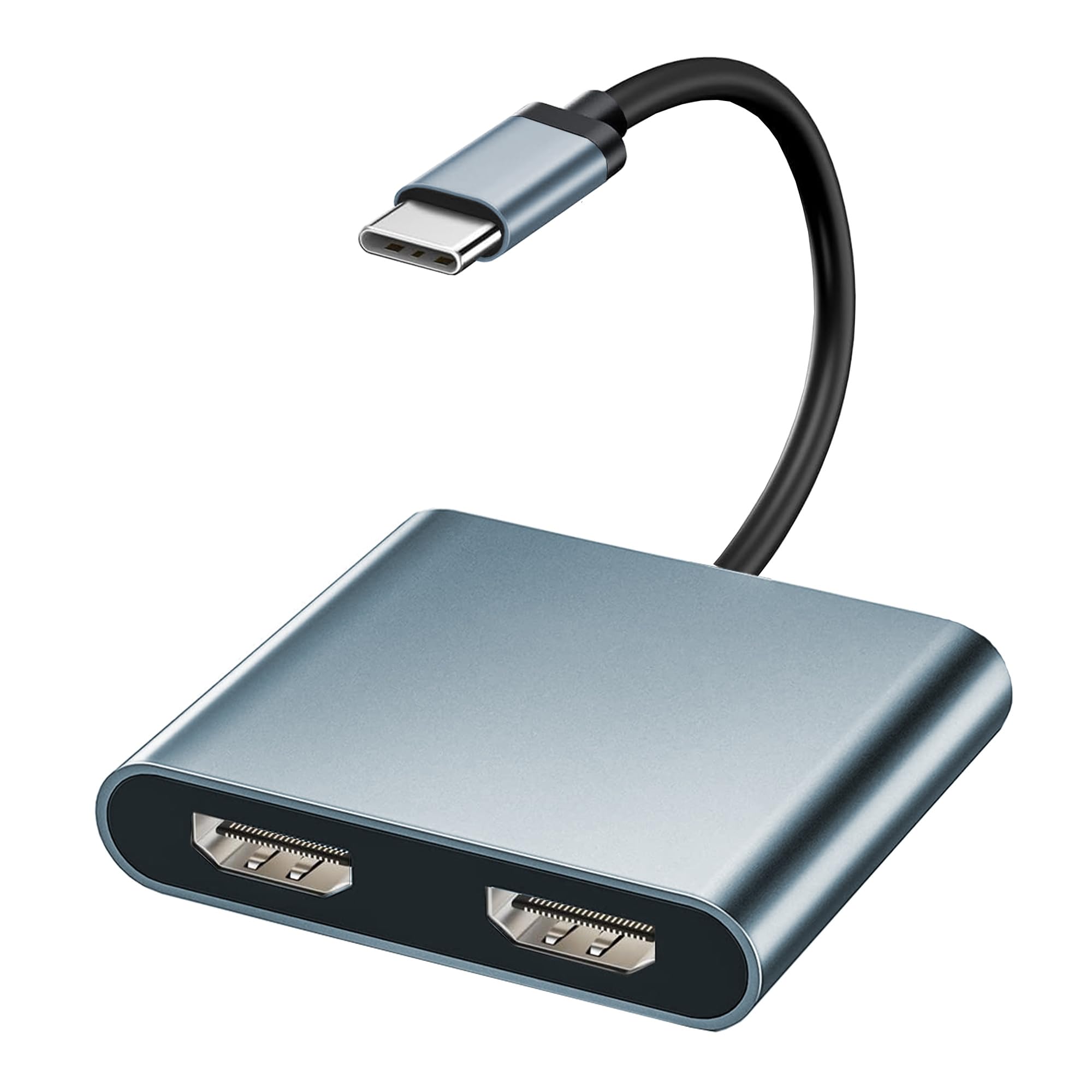 商品情報商品の説明主な仕様 ?【USB C to HDMI マルチディスプレイアダプタ】4K HDMI 変換アダプターは、USB Type-Cスマホ、PC、タブレット、パソコンなど用に特別に設計されています。USB Cポートを搭載したデバイスをHDMI出力の2つの外部モニターに接続できて、大画面で共有することができます。家族や友たちと一緒に映画やゲームを楽しむことにも役立ちます。ポートに挿すだけで使用できて、他のアダプター/ドライバー/ソフトウェアをダウンロードする必要ありません。（USB-Cポートがビデオ出力に対応していることを確認します(dp altモード)）br?【4Kx2K解像度＆テレビ出力】HDMI Type-C アダプター 拡張モード対応の最大解像度は4Kx2K（3840x2160P）、クリアで鮮やかな映像を提供します。このHDMI 変換 アダプター テレビ接続ケーブルはテレビモード機能付き、パソコン、ゲーム機の画面をテレビ、モニター、プロジェクターに拡張表示できます。2台のディスプレイを接続している場合は、一台のディスプレイでビデオミラーリングを、残りのディスプレイで拡張デスクトップを使用するように指定できます。（ご注意：Apple自身が制限しているので、MacOSデバイスの場合、拡張モードでは、2つの外部モニタの画像は(A+B+C)モードになりません。Windows OSでは、DisplayPortのSST(Single Stream Transport)とMST(Multi-Stream Transport)の両方のモードに対応しています。）br?【持ち運び便利＆優れたデザイン】ディスプレイポート hdmi 変換の重さは40gで、長は18CMです、収納後は手と同じくらいの大きさです。軽量化したサイズが女性も子供も簡単に携帯できて、収納しやすいコンパクトながらも洗練されたサイズ設計。マルチディスプレイアダプタを使えば、だいぶ空間を節約することができます。ご自宅の部屋でも、外出泊まりのホテルや旅館でも、Typec HDMI 変換ケーブルは邪魔にならず使えます。いつでもどこでも、ゲーム、仕事、映画鑑賞に必要なすべてを 1 本のケーブルで。br?【幅広い互換性】MacBook/ MacBook Pro 2016-2023 Apple iMac/ iMac Pro, Google Chromebook Pixel, Samsung, Dell, Asus, HP, LenovoなどのUSB-Cポート搭載のデバイスに最適です。プラグアンドプレイ、使用しやすく、ゲーム、映画鑑賞、会議、勤務、授業、展覧会などさまざまな場面で利用でき、子供や友達、恋人へのプレゼントにも良いアイデアです。（1.Sony XperiaとSharp AQUOSについて、ほとんど非対応ため、ご注文前にぜひお問い合わせください2.iPhone (Lightning)に対応しません。3.不完全リストなので、購入前に商品紹介コンテンツの対応機種と不対応機種リストをご確認くださいませ。）br?【高品質＆安心】 プレミアムアルミニウム合金ケースで覆われ、最高のチップセットで設計されたデュアルHDMIコンバーターは、ノートパソコンの画面を拡張するための洗練された頑丈なソリューションを提供します。このアダプタには、サージ保護、過負荷保護、および過熱（高温）保護を提供する安全システムも装備されています。すべでの商品は工場出荷前に厳格なテストを経て、12月間の保証を提供する、ご安心に使ってください。ご質問はEメールでお気軽にお問い合わせください。24時間返信とフレンドリーなサービスはお客様にお待っています。