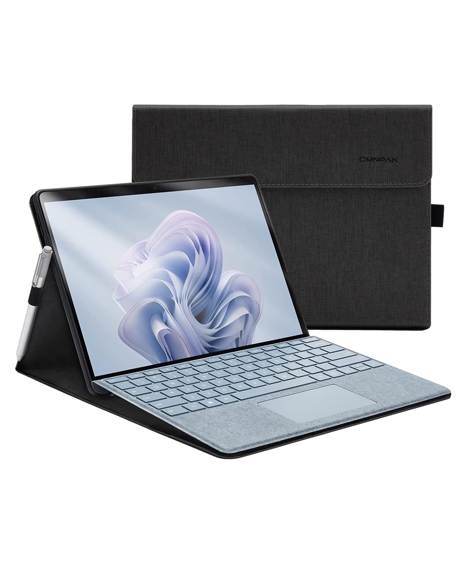 Omnpak Microsoft Surface Pro 9 2022 P[X pیJo[ Surface Pro 9 \ʓی p X^h L[{[h[\y ^ yz_[t PU X}[g Jo[