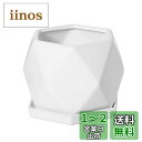 Ekirlin 陶器鉢 植木鉢 白 おしゃれ 観葉植物 皿付き プランター 鉢 底穴付き 部屋 飾りプランター インテリア シンプル 15cm ホワイト