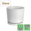 Ekirlin 植木鉢 陶器鉢 大型 9号 24cm 受け皿付き 穴付き おしゃれ 白 鉢 プランター 鉢植え インテリア 部屋 飾り 観葉植物
