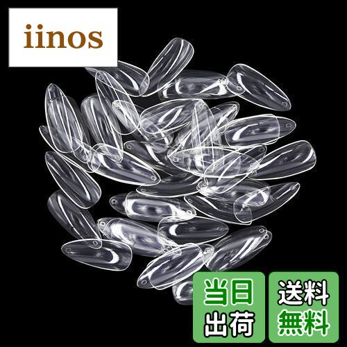 【送料無料】ネイルチップ MUNCVY 涙型つけ爪 クリア ネイル用品 10サイズ 無地 デコレーション ロング雫付け爪 練習用 ポインテッド シャープ 爪にピッタリ 長い ネイルアート 600枚入れ 透明