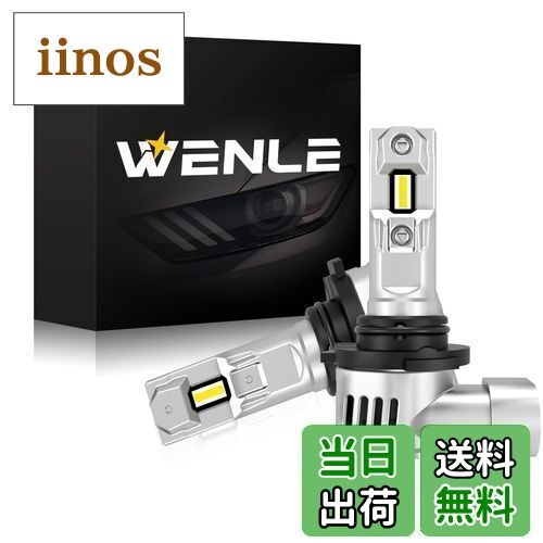 WENLE(ウエンレ) 新規 純正ハロゲンサイズ+爆光16000LM HB4 led ヘッドライト・フォグランプ 車検対応 バルブ キャンセラー 60W ホワイト 12V車対応 6500K ノイズなし LEDバルブ 左右分2本入り 販売者3年保証