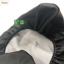 スズキ アドレスV100 (CE11A CE13A) 黒 専用設計 シートカバー 被せる 強力ゴムタイプ 日本製(厚手生地)【生地色:黒/パイピング色:前後 黒...