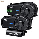 FODSPORTS バイク インカム FX8 インカム インカムバイク用 8人同時通話 低中高音切り替え 音楽共有 バイク用インカム FMラジオ Hi-Fi音質...