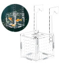 【送料無料】PAVIKE 水槽 稚魚 隔離ケース メダカ 水槽 水槽 隔離ケース 産卵箱【10x10x10cm】多機能 透明 アクリル 省スペース 取り付け簡単 外掛け可能 めだかボックス 飼育ケース グッピー 産卵箱 メダカ 隔離 水槽 隔離 (吸盤なし)