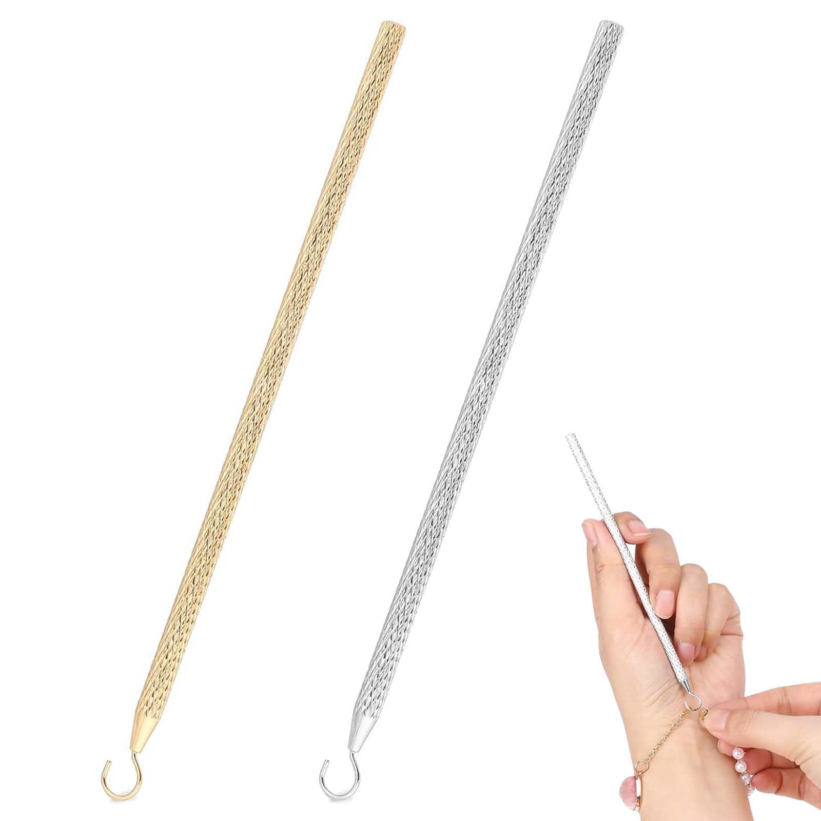 PAVIKE レスレットフィッティング補助具 (2本入り) ブレスレットエイド ツール ブレスレット ジュエリー 金属 メタルブレスレットヘルパー ポータブル ヘルパー ジュエリーヘルパー 簡単に装着できるのサムネイル