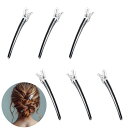 PAVIKE ダッカール メンズ(6本セット) レディーズ ヘアピン 跡がつかない ヘアクリップ 髪留め メンズ クリップ ヘアクリップ 美容師 プロ用 前髪 ...