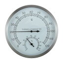 Hicello サウナ用温湿度計 2 IN 1 サウナルーム お風呂 温泉用 温度計 湿度計 (0~120°C /0%~100%) 読みやすい 高精度 防水 ステンレス製 壁掛け式 サウナルームの水分量 温度追跡 シルバー