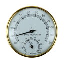 Hicello サウナ用温湿度計 2 IN 1 サウナルーム お風呂 温泉用 温度計 湿度計 (0~120°C /0%~100%) 読みやすい 高精度 防水 ABSプラスチック製 壁掛け式 サウナルームの水分量 温度追跡 金色