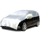 【送料無料】Konnfeir 車カバー ハーフ カーカバー ボディーカバー 自動車カバー 車体カバー ハーフカバー 防水 防塵 UVカット ハーフ車カバー 210Dオックスフォード生地 (MPV/ミニパン 対応)