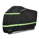 【送料無料】NEVERLAND バイクカバー 防水 300D厚手 風飛び防止 耐水圧2,000Pa 撥水PU塗料 通気性アップ 湿気対策 耐熱 溶けない 盗難防止 原付・普通・大型 バイク カバー 普遍的なサイズ 収納バッグ付き (M:200x90x100cm)