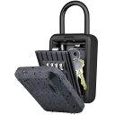 防水型 キーボックス 鍵共有ボックス 鍵収納ボックス ダイヤル式 4桁暗証番号 強化合金鍛造 防水カバー付き 防水 防塵 錆びにくい 壁掛け キー収納 南京錠 盗難防止 鍵共有 玄関 倉庫 【文君の店】(ブラック)