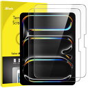 JEDirect iPad Pro用 13インチ M4 (2024) 9H強化ガラスフィルム HDクリア 2枚セット(2)