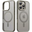 【送料無料】JETech iPhone 16 Pro 6.3インチ用 マグネット ケース MagSafeに対応 半透明のマット背面 薄型 耐衝撃 カバー (ナチュラルチタニウムバック)