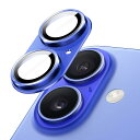【送料無料】JETech iPhone 16 6.1インチ / iPhone 16 Plus 6.7インチ用 カメラレンズフィルム 全面保護 9H強化ガラス製 リングカバー マットメタルプレート ケースに干渉なし 1枚入り (ウルトラマリン)