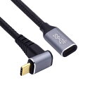 NFHK アップダウンアングルUSB-C USB 3.1 Type C オス-メス 延長データケーブル 10Gbps 100W スリーブ付き ノートパソコン用 ...
