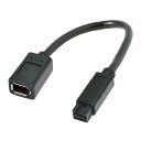 【送料無料】NFHK IEEE 1394 6ピン メス - 1394b 9ピン オス Firewire 400 to 800 ケーブル 20cm, NF-CA-012