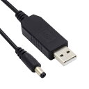 NFHK ケーブル 100cm USB 2.0 Type-A DC5V to DC12V 5.5x2.1mm 5.5x2.5mm Voltage Riser Boost Power Plug Barrel Connector(2)