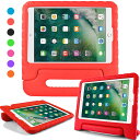 iPad 2018 ケース アイパッド 2017 9.7 ipad air2 ipad air ケース 超軽量 耐衝撃 スタンド ハンドル付き EVA キッズ 保護 新型 Apple iPad 9.7 2018 2017 カバー (レッド)(2)