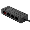 Thermalright FAN HUB X4 コントローラ CPUファンハブ 4グループクーラーファンをサポート、4ポート4ピンPCファンコントローラ、12Vケースファンハブ、SATA電源コード直接入力、PWM機能アダプタ(2)