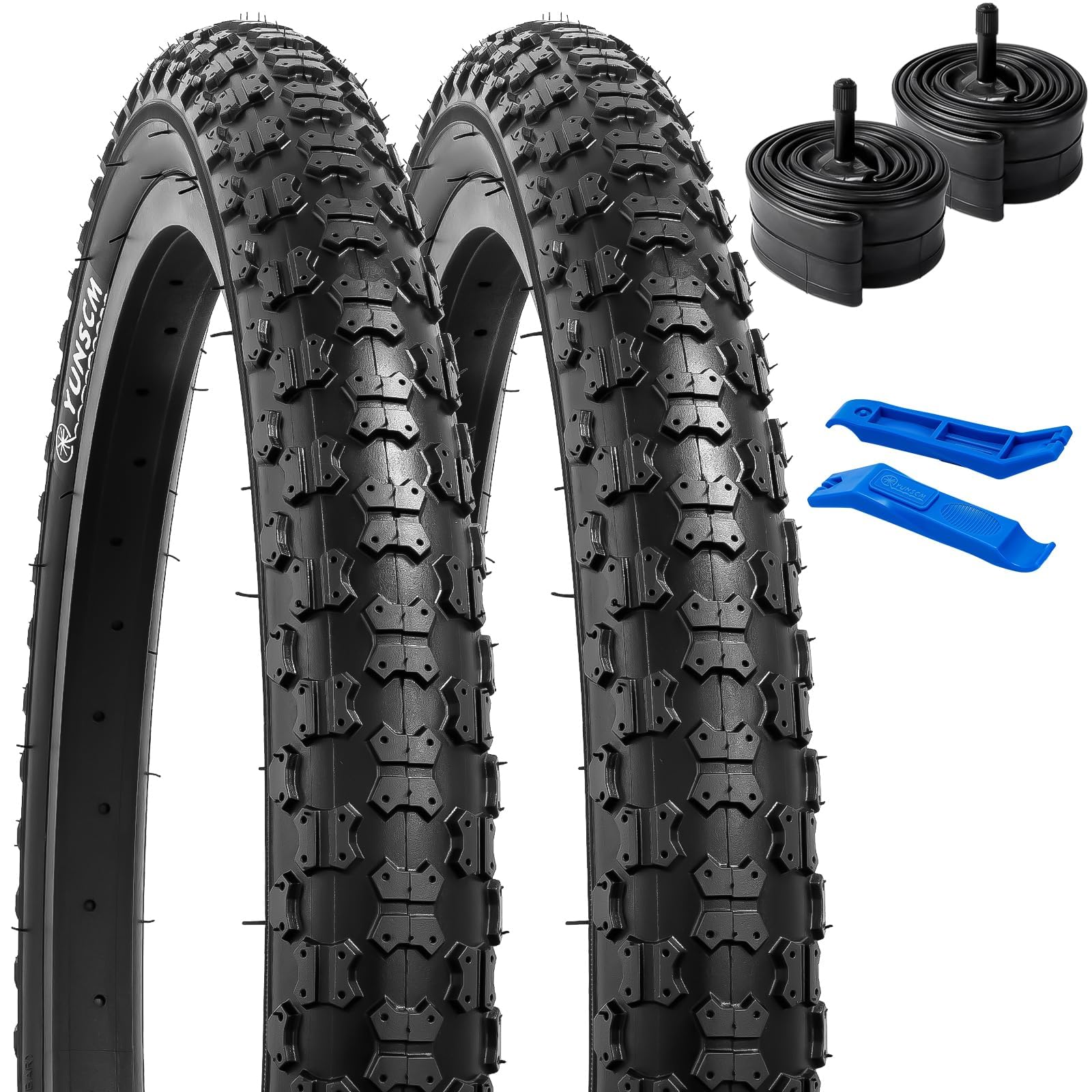 2本セット,20 2.125 タイヤ,20x2.125 57-406 自転車タイヤ + 20x1.75/2.125 チューブ 米式バルブ32mm +タイヤレバ,Y-026