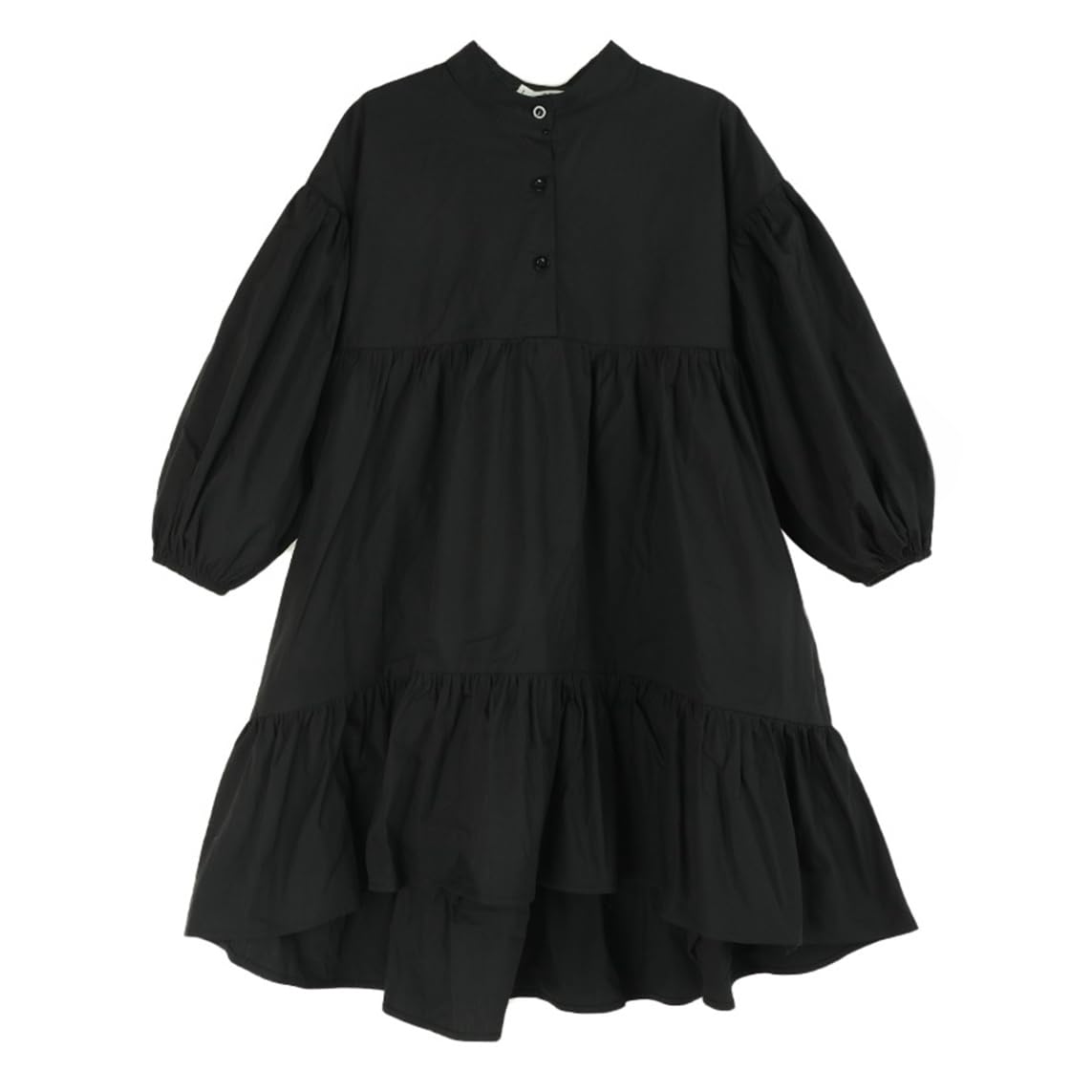 【送料無料】 立ち襟 シャツワンピース キッズ 長袖 女の子 ブラウスワンピース フィッシュテール たっ..