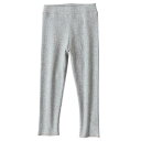 【送料無料】 リブレギンス キッズ 女の子 10分丈 春 夏 秋 冬 レギンスパンツ スパッツ ボトムス 長ズボン 通学 通園 普段着 部屋着 110-160cm 色:ライトグレー、サイズ:150