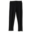 【送料無料】 リブレギンス キッズ 女の子 10分丈 春 夏 秋 冬 レギンスパンツ スパッツ ボトムス 長ズボン 通学 通園 普段着 部屋着 110-160cm 色:ブラック、サイズ:140