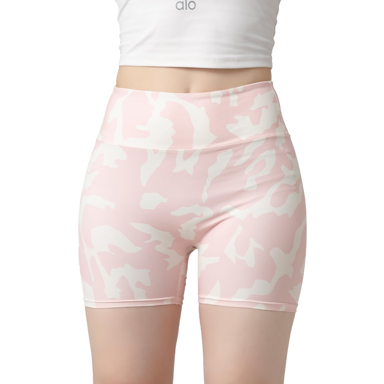 【送料無料】 ヨガパンツ レディース ヨガレギンス レディース ヨガウェア スポーツタイツ 柄 3分丈 5分丈 9分丈 美脚 美尻 吸汗速乾 ハイウエスト トレーニング 色：ピンク 3分丈、サイズ：L-XL Regular