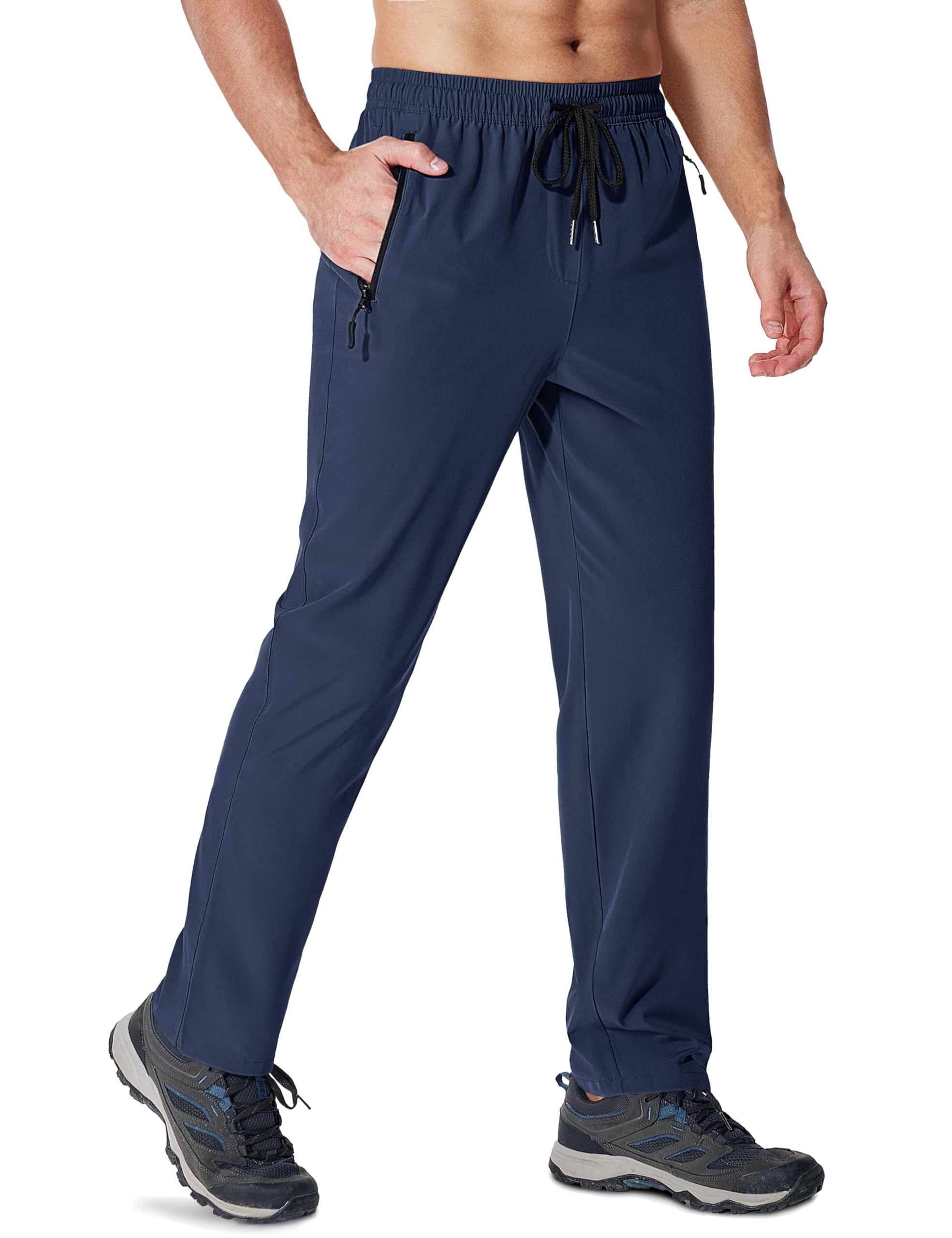 【送料無料】 ジャージ メンズ 下 ランニングパンツ スポーツウェア 吸汗速乾 通気 撥水 ストレッチパンツ トレーニング ジム ボトムス 春夏秋 色：ネイビー、サイズ：2XL