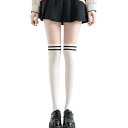 【送料無料】 フェイクニーハイストッキング ロング レディースタイツ ニーハイソックス ロング 女性用30×70デニール ベルベット 切り替え生地 美脚ストッキング レディース 色:ホワイト(長い)、サイズ:Free Size