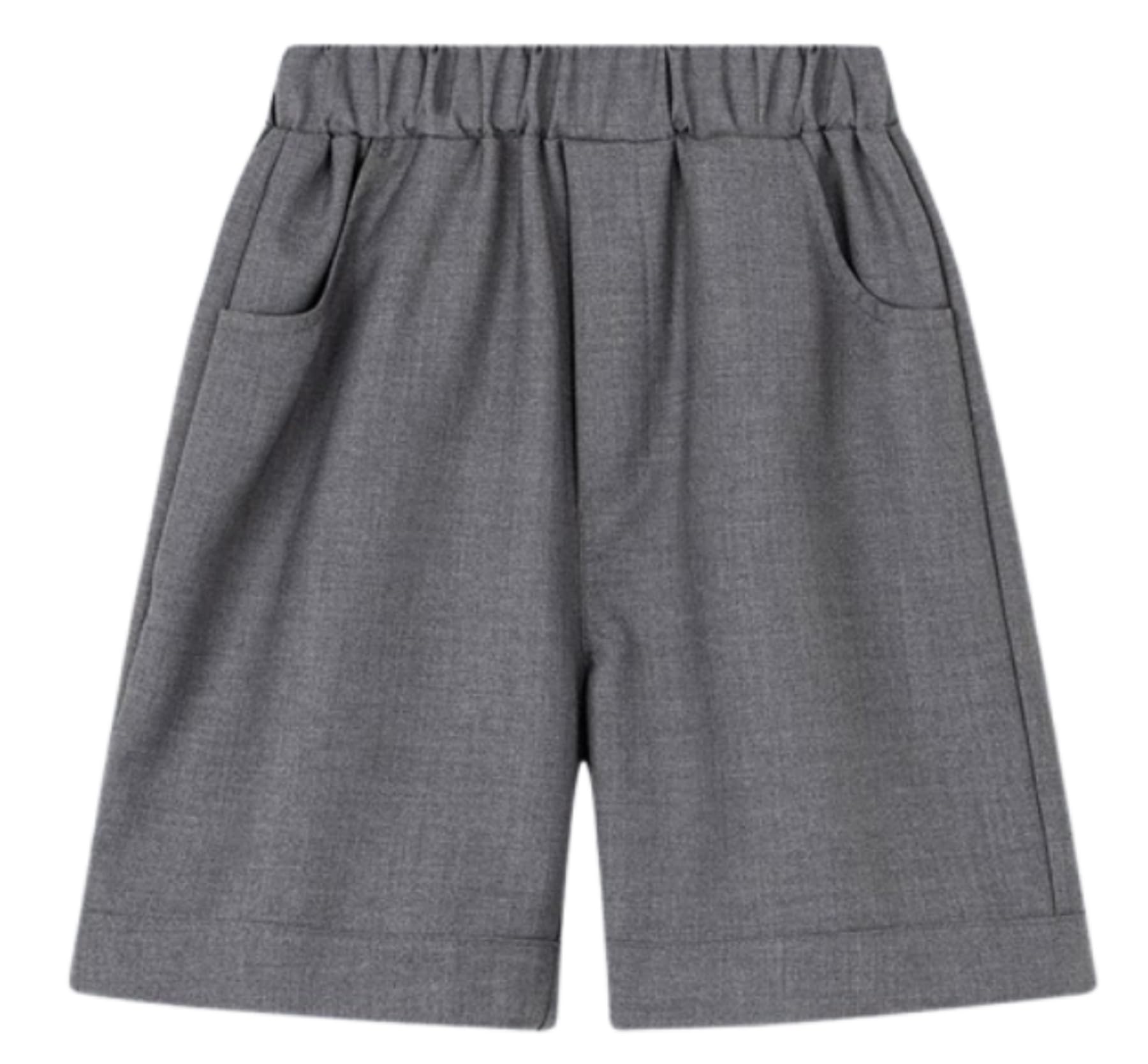 【送料無料】 ショートパンツ キッズ 男の子 ハーフパンツ スクールパンツ 半ズボン フォーマル 制服 ボーイズ スラックス 学生 ウェストゴム 通園通学 100-180 入学式 卒業式 色：グレー、サイズ：130