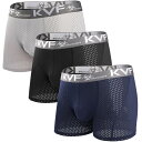 【送料無料】 メンズ ボクサーパンツ 下着 メッシュ 夏用 男性 速乾 抗菌防臭 吸水速乾 3枚セット メッシュボクサー ボクサーブリーフ 蒸れない パンツ ス...