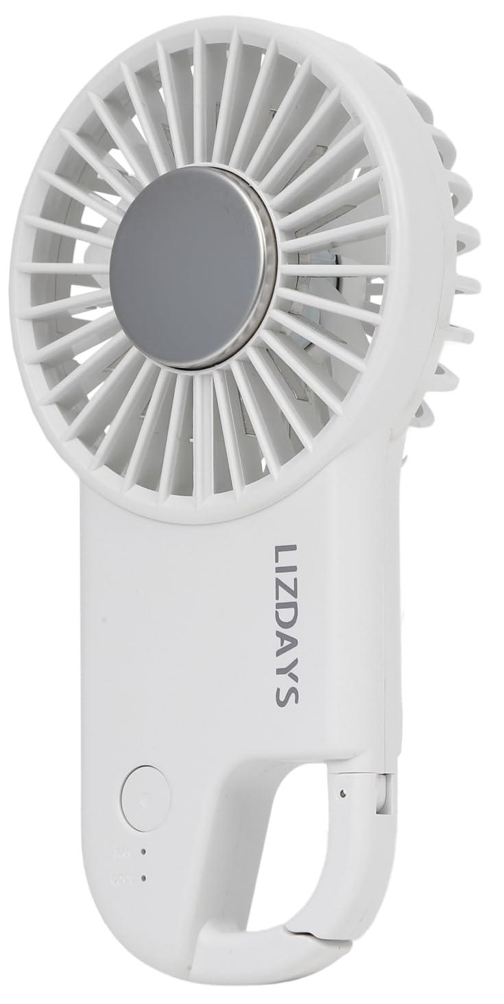 【送料無料】[エンプティオ] 静音 充電式 冷却プレート アウトドア クリップ付き カラビナ ハンディファン 色：スノーホワイト、サイズ：ミニ