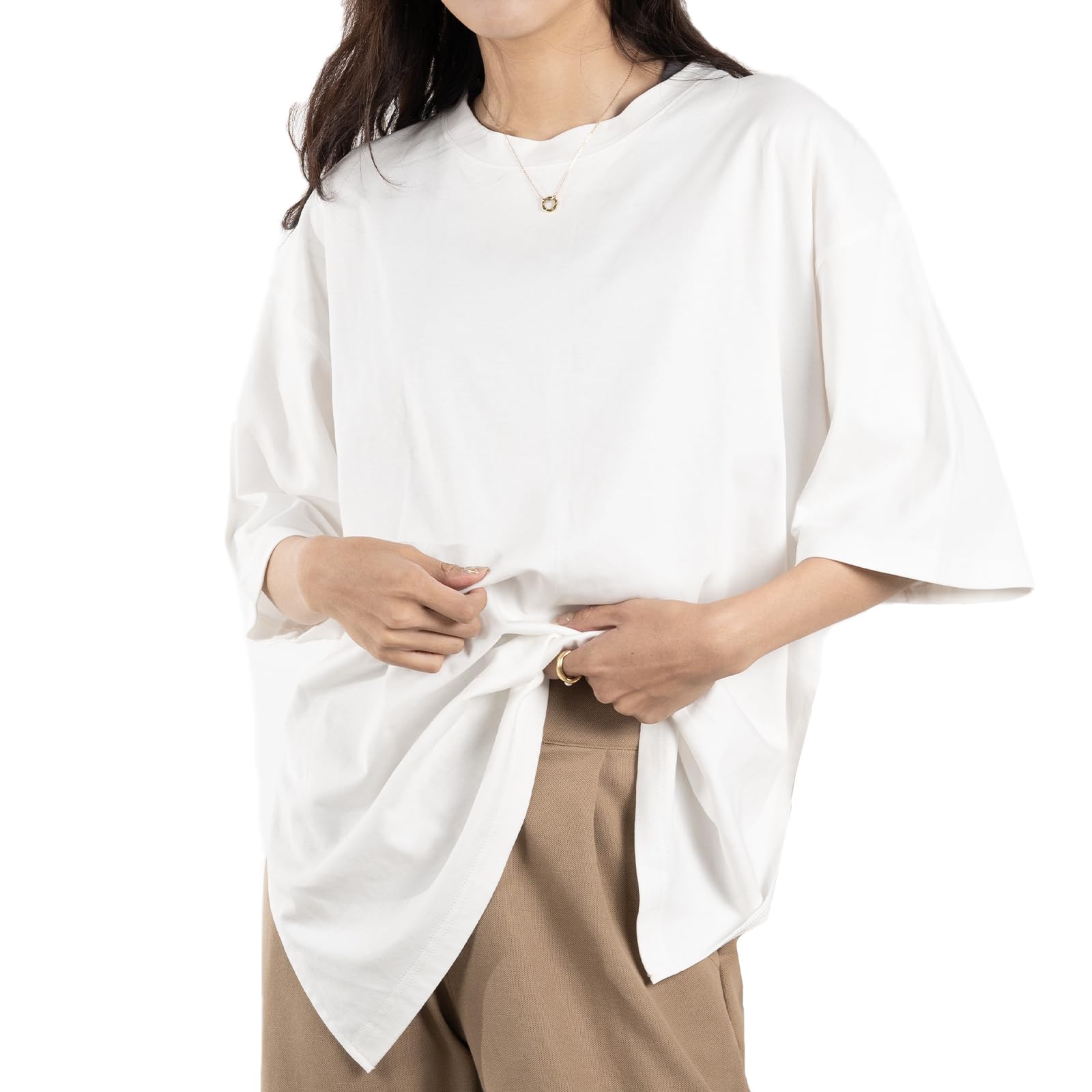 【送料無料】[iito.seasons] ロングtシャツ 半袖 綿100％ ゆったり レディース 半袖tシャツ 体型カバー..