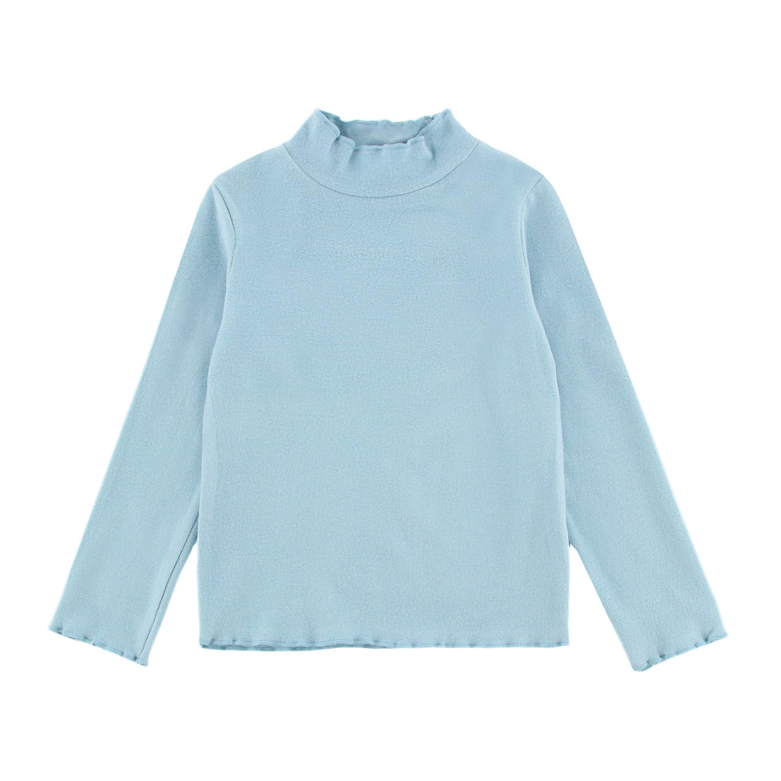 【送料無料】[KISBINI] 子供服 キッズ 長袖tシャツ 女の子 トレーナー ハイネックロンt フリル 綿 起毛..