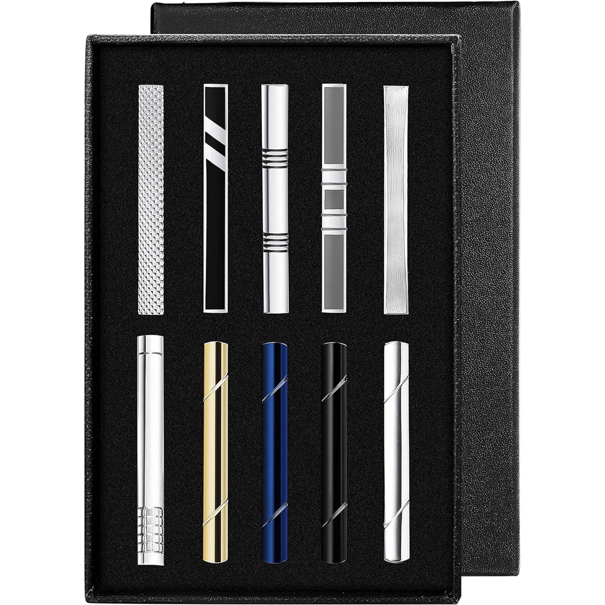 【送料無料】Jstyle 10点 ネクタイ タイピン クリップ セット 男性 クラシック ネクタイ タイバー クリ..