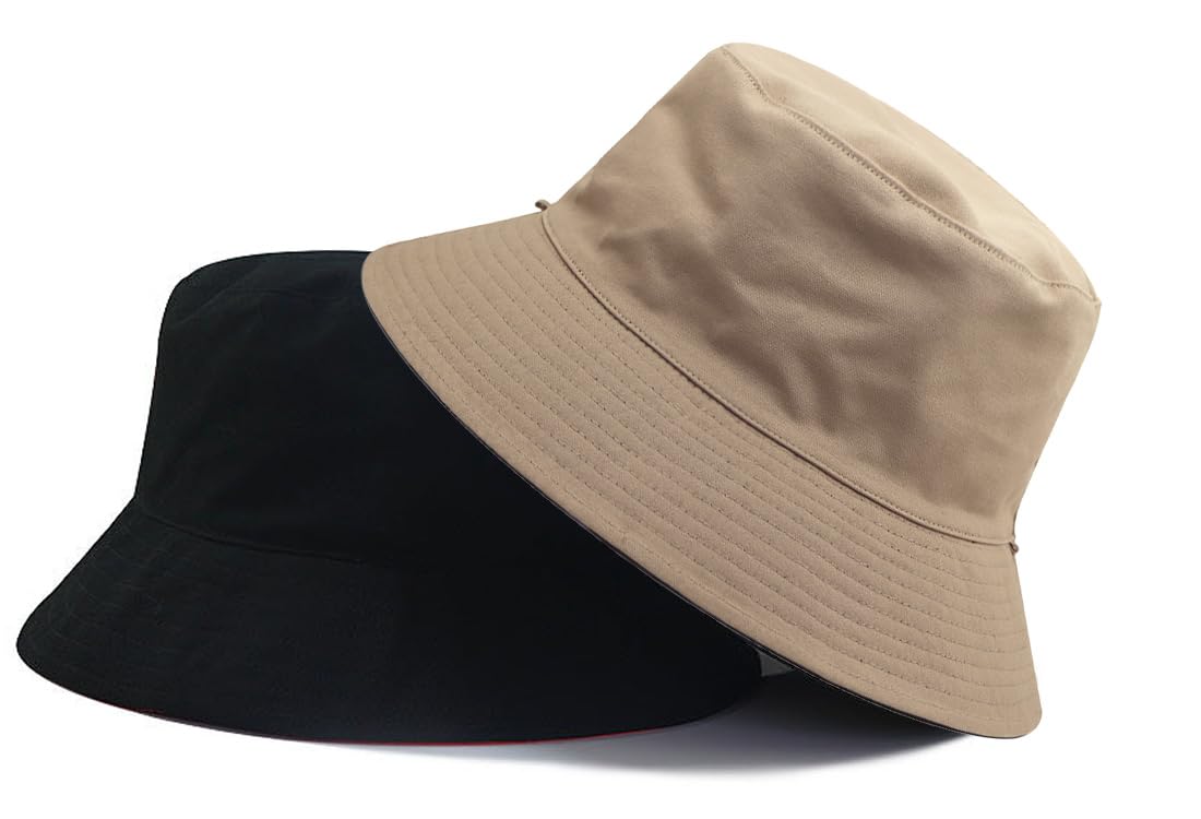 【送料無料】[Laquest] リバーシブル バケットハット 大きめ 深め メンズ／レディース コットン 帽子 ..